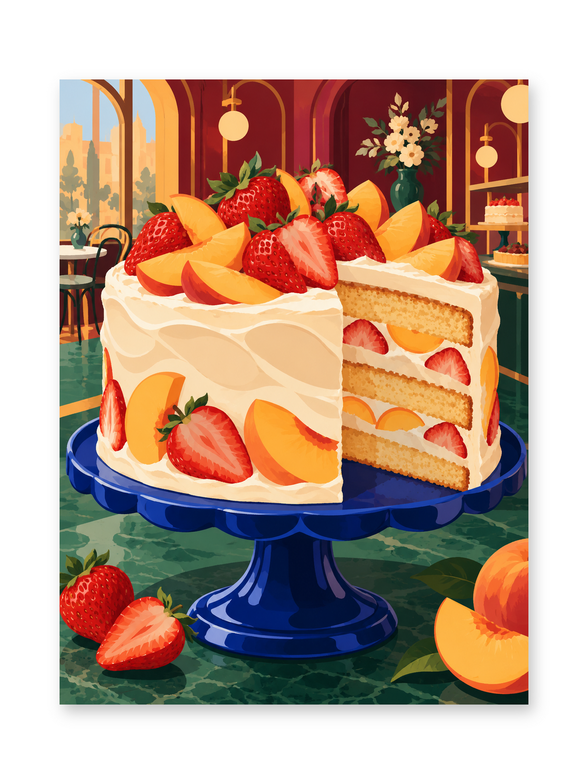 Strawberry Layer Cake Paint by Numbers Kit