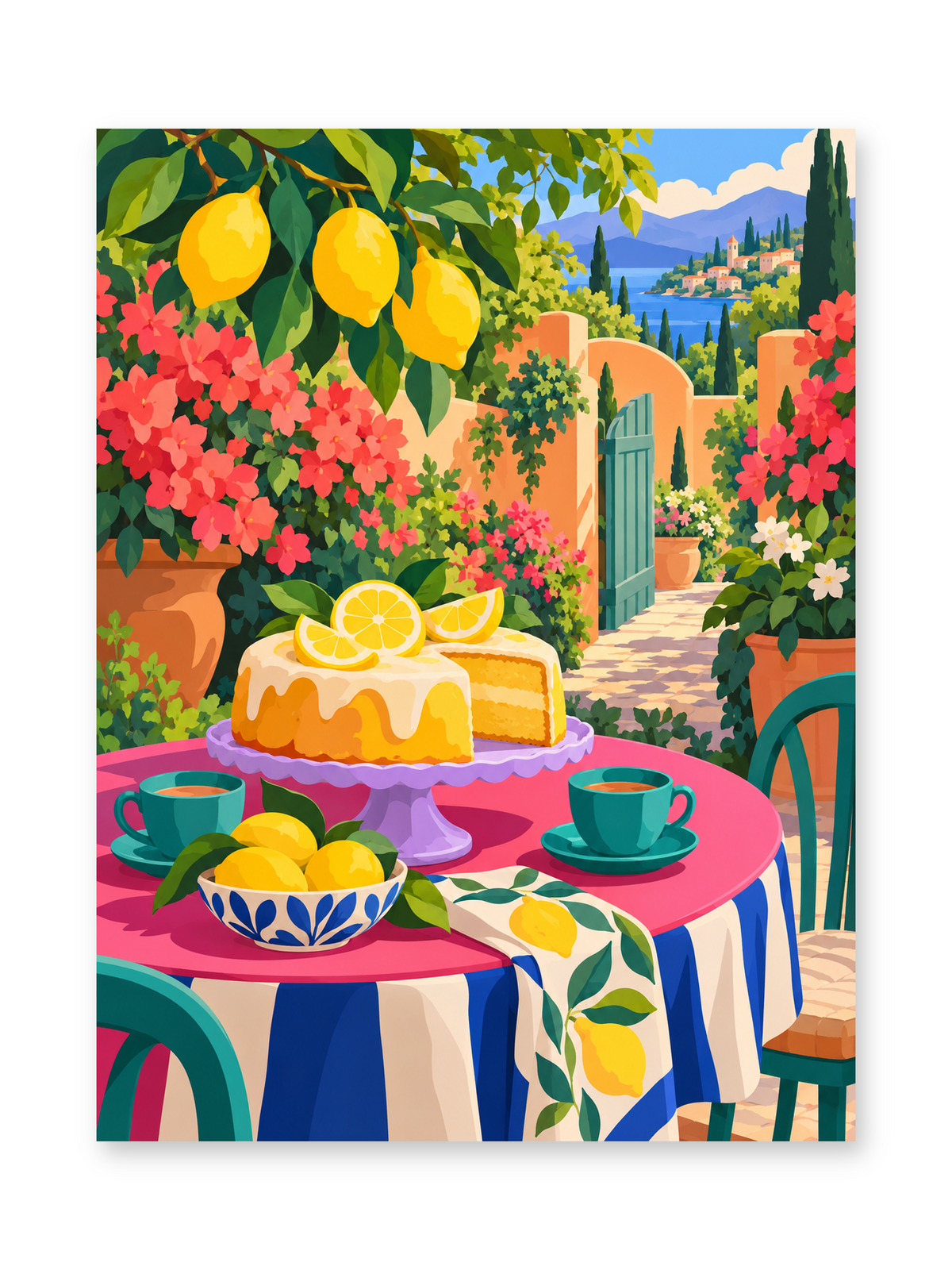 Lemon Garden Cake Paint by Numbers Kit