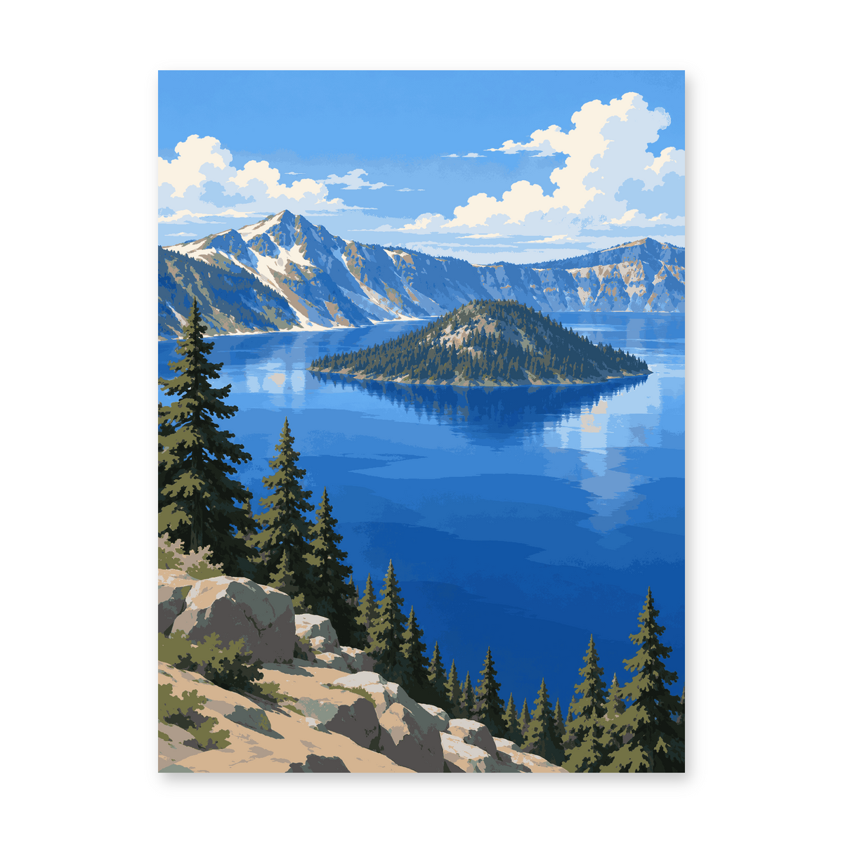 Bleu du lac Crater