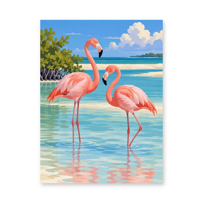 Lagoon Flamingos