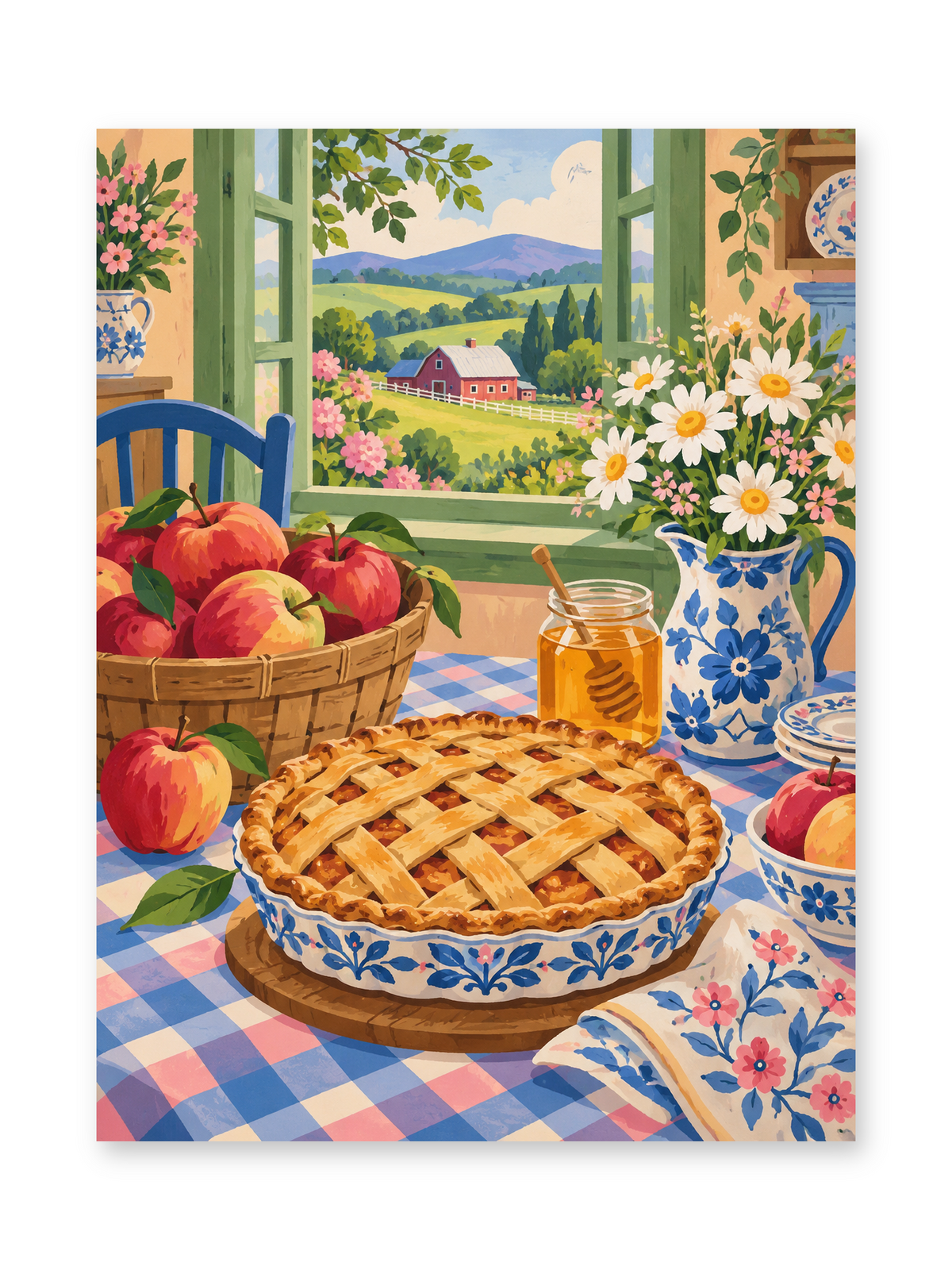 Apple Pie Window Paint by Numbers Kit