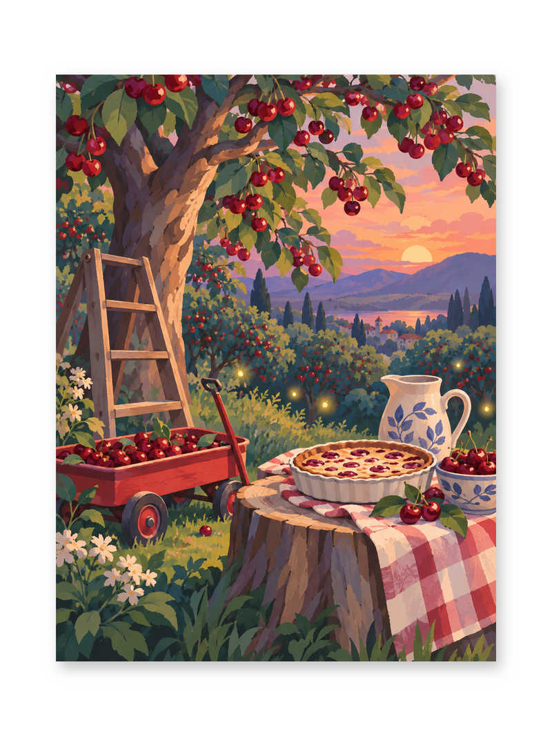 Kit de peinture par numéros « Pique-nique tarte au verger »