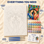 Kit de peinture par numéros « Connexions colorées »