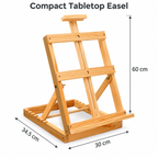 Compact tabletop easel dimensions